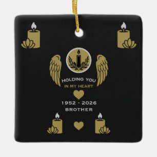 Customizable Bereavement Anniversary Ceramic Ornament