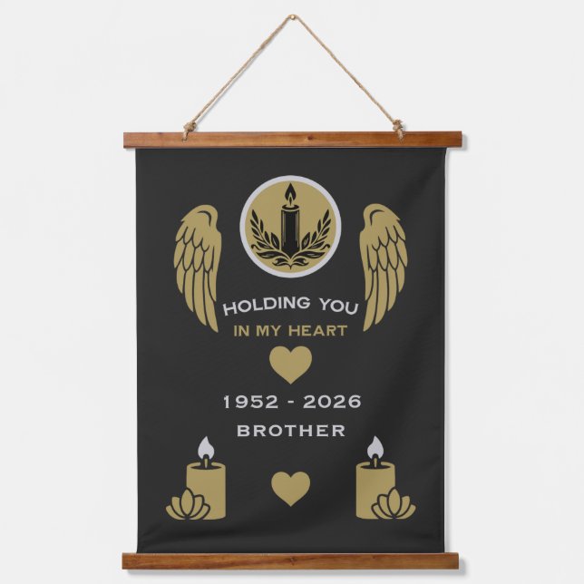Customizable Bereavement Anniversary Hanging Tapestry (Front)