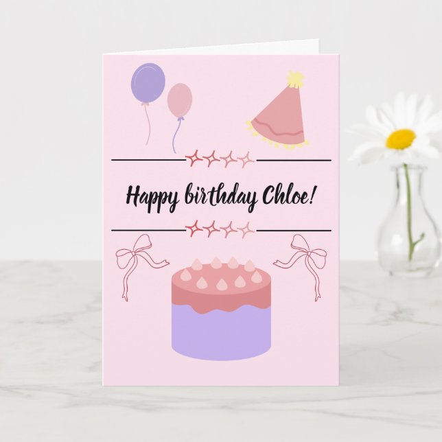 Customizable birthday card  (Small Plant)