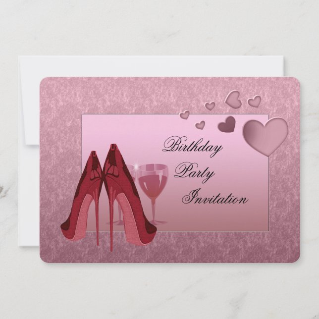 Customizable Birthday Date Party Invitation (Front)