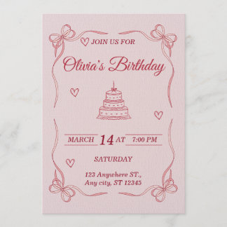 Customizable Birthday Invitation Card - Stylish