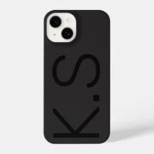 Customizable Black Monogram Phone Case