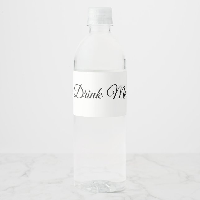 Customizable Blank Water Bottle Labels for Wedding (Front)