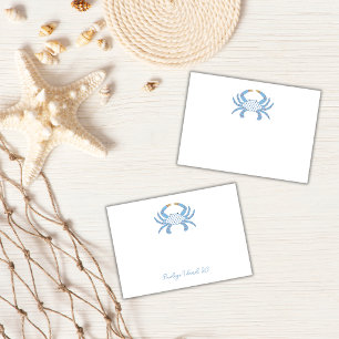 Customizable Blue Chic Crab Sticky Notes