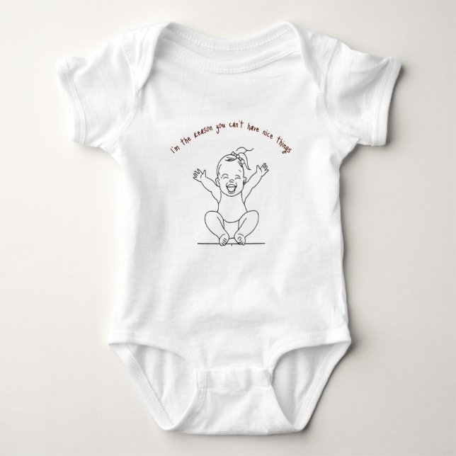 customizable body babies baby bodysuit (Front)