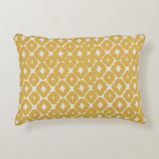 Customizable Boho Mustard Diamonds Cushion