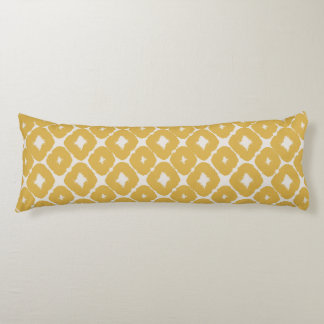 Customizable Boho Mustard Diamonds Cushion