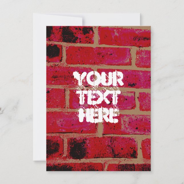 Customizable brick wall card (Front)
