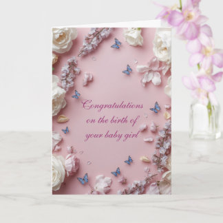 Customizable Bunny Congratulations on the birth Card