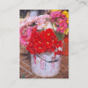 CUSTOMIZABLE BUS.CARD/FLOWERS IN PAINT-STAINED BUC BUSINESS CARD