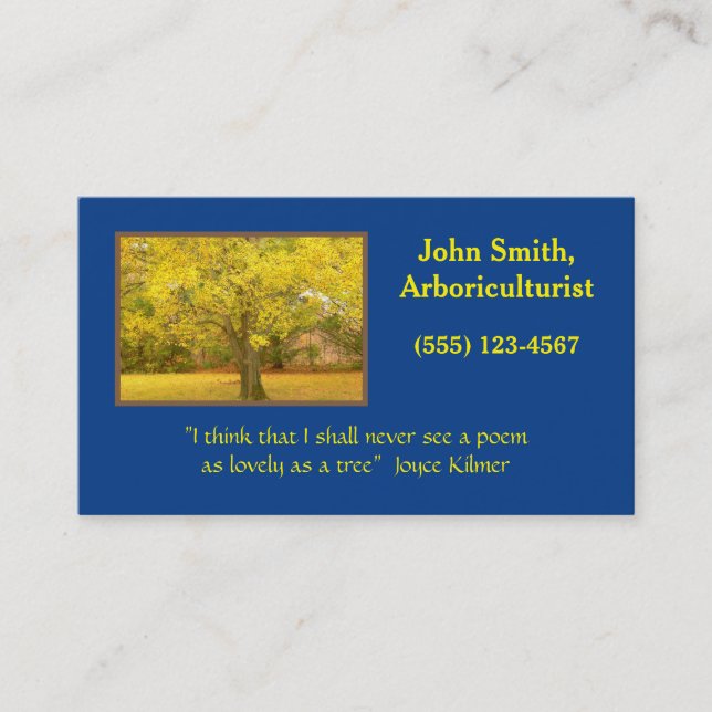 CUSTOMIZABLE BUSINESS CARD WITH GOLDEN TREE (Front)