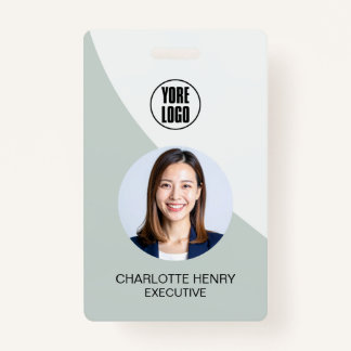 Customizable Business ID Card | Minimal Employee  ID Badge
