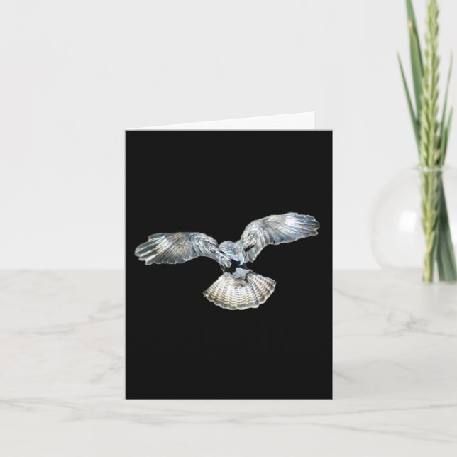 Customizable Buzzard Fanned Wings Greeting Card  (Front)