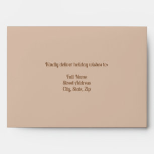 Customizable Cashmere Vanilla Christmas Envelope