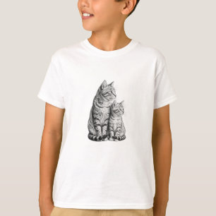 Customizable Cat Kitten Sketch Boys T-Shirt