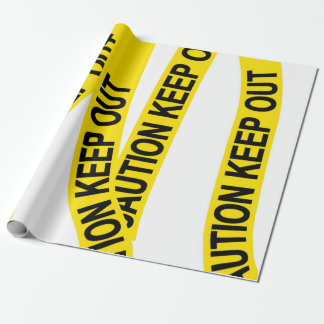Customizable Caution Keep Out Wrapping Paper
