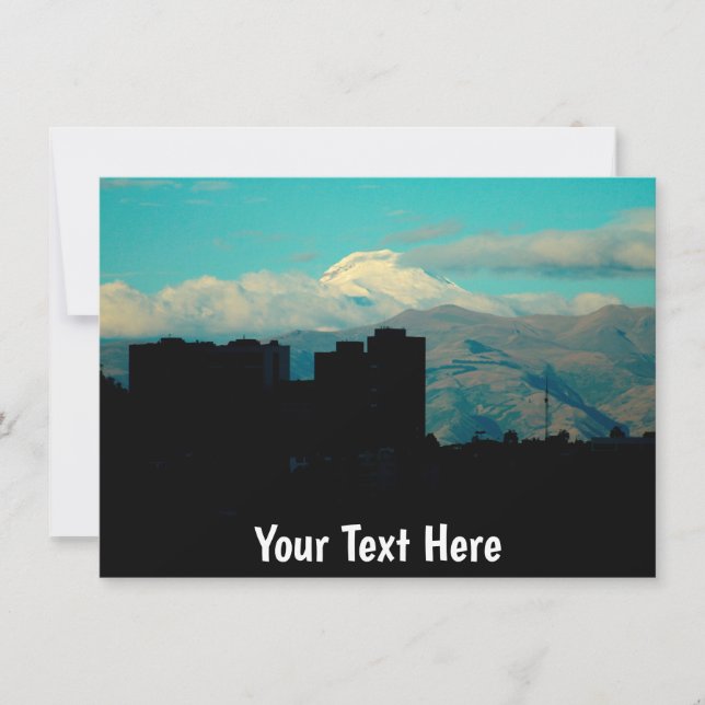 Customizable Cayambe volcano card (Front)