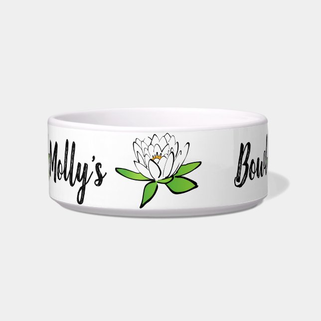Customizable Ceramic Pet Bowl. Change the name  Bowl (Front)