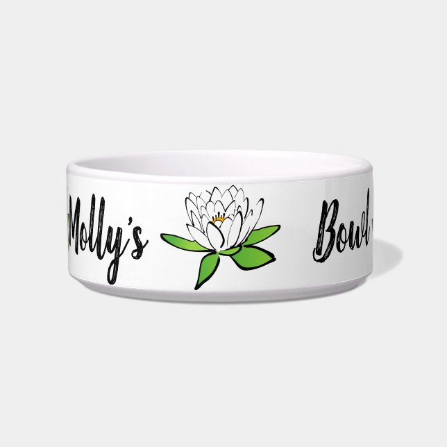 Customizable Ceramic Pet Bowl. Change the name Bowl (Front)
