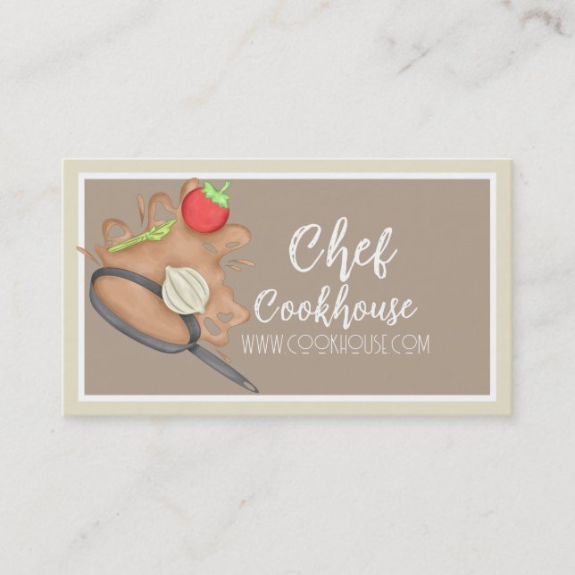 Customizable Chef Business Cards (Front)