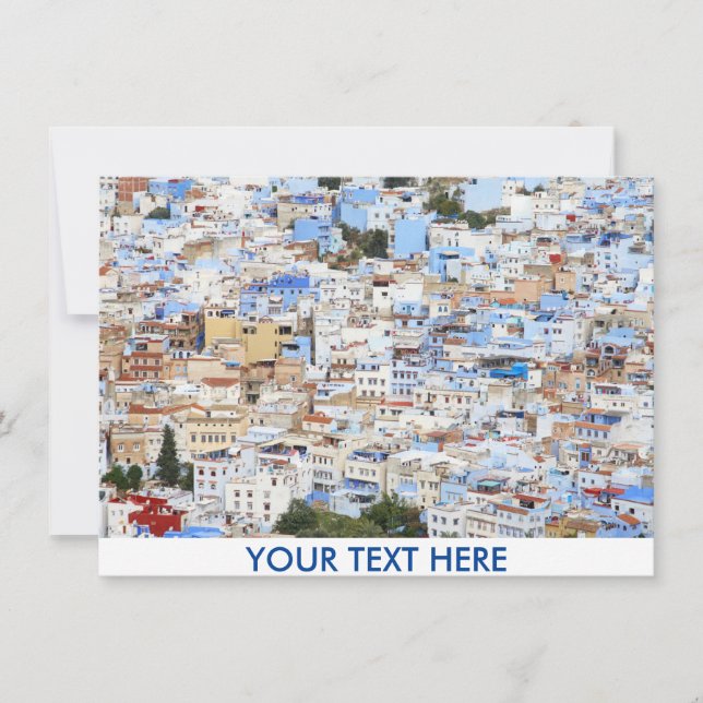 Customizable Chefchaouen, Morocco card (Front)