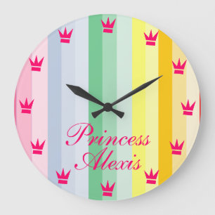 CUSTOMIZABLE CHILD'S PRINCESS CLOCK