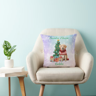 Customizable Christmas Dog Golden Retriever Cushion