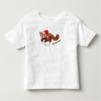 Customizable Christmas Red Panda Toddler T-Shirt