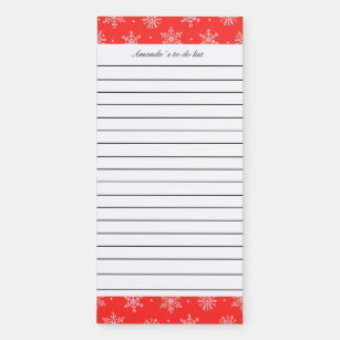 Customizable Christmas winter Magnetic Notepad