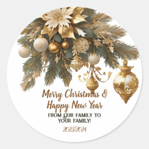 Customizable Christmas wish sticker