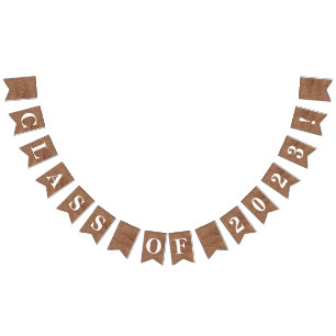 Customizable CLASS OF 2020 on Simulated Burlap Bunting