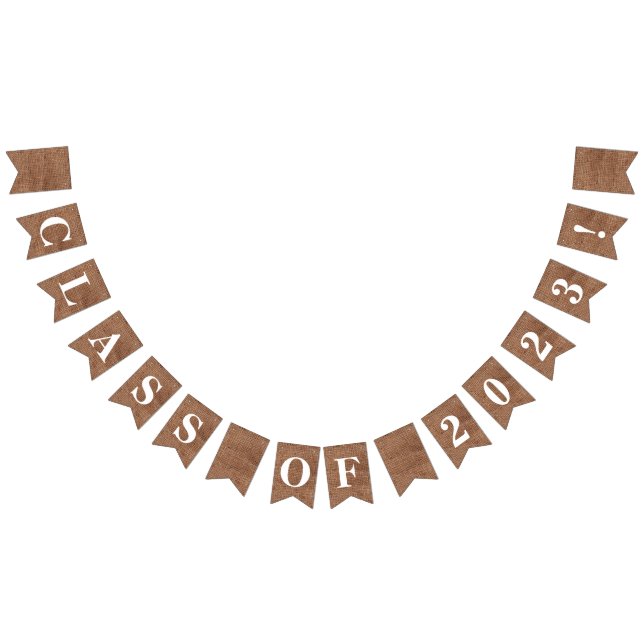 Customizable CLASS OF 2023 on Simulated Burlap Bunting (All)