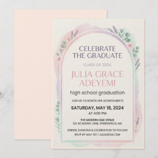 Customizable College Graduation Announcement Card