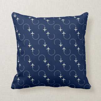 CUSTOMIZABLE COLOR - Aviation - Aeroplane - Blue Cushion