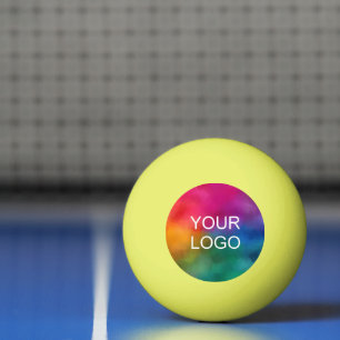 Customizable Company Logo Emblem Template Yellow Ping Pong Ball