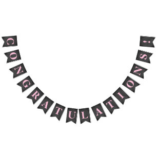 Customizable CONGRATULATIONS! Simulated Chalkboard Bunting