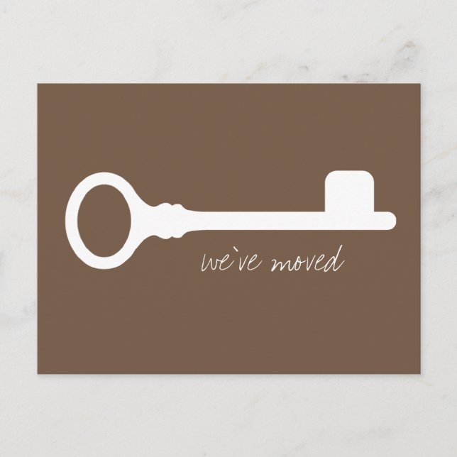 Customizable Cool New Address Announcement Postcard (Front)