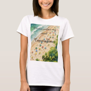 Customizable Copacabana Hotel Beach Pillow T-Shirt