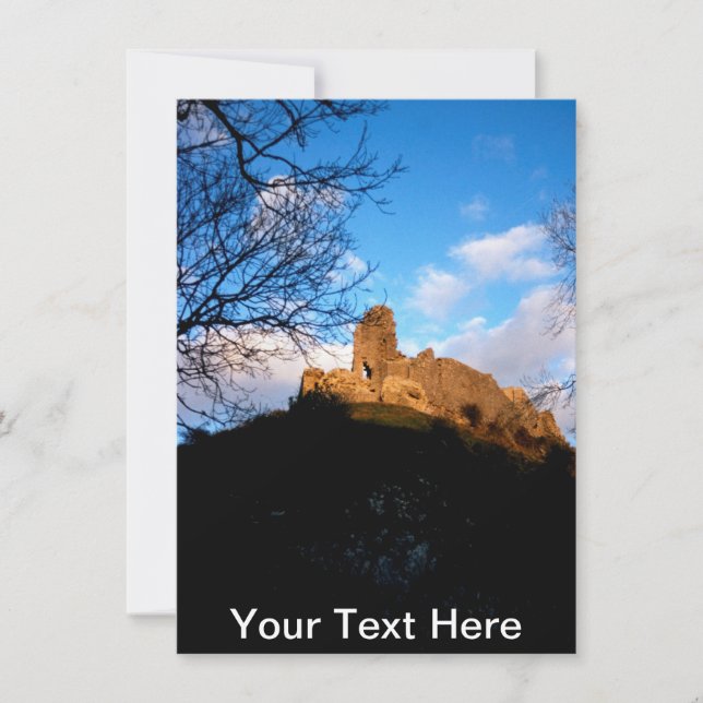 Customizable Corfe Castle card (Front)