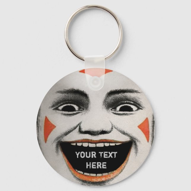 Customizable Creepy Carnival Clown Key Ring (Front)