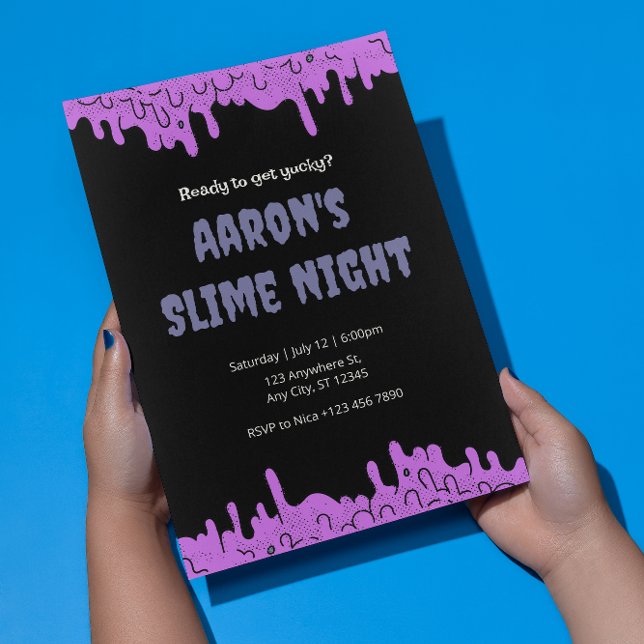 Customizable Creepy Slime Party Invitation (Creator Uploaded)