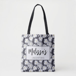 Customizable Crochet bag, add your name Tote Bag