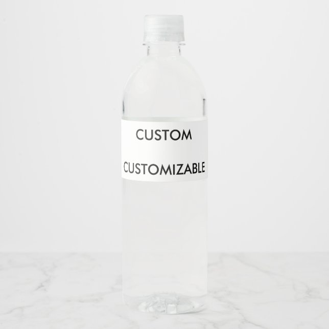 CUSTOMIZABLE CUSTOM CUSTOMIZE BLANK WATER BOTTLE LABEL (Front)