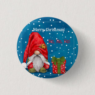 Customizable Cute Father Christmas 3 Cm Round Badge