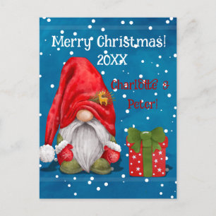 Customizable Cute Father Christmas Postcard