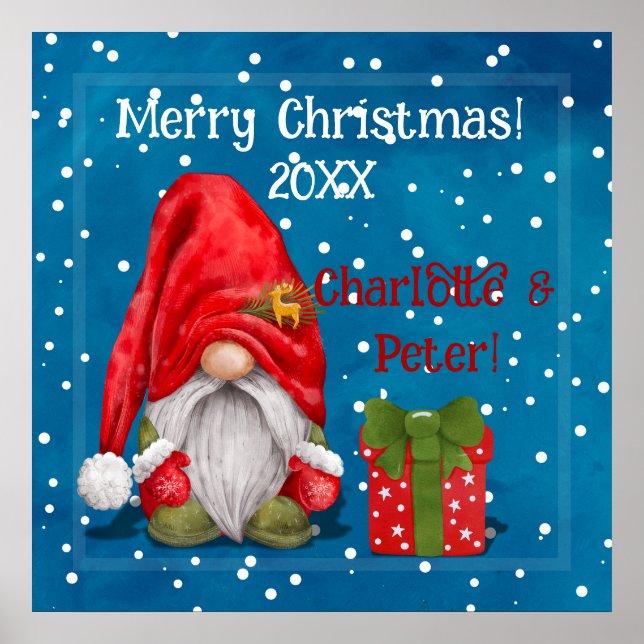 Customizable Cute Father Christmas  Poster (Front)