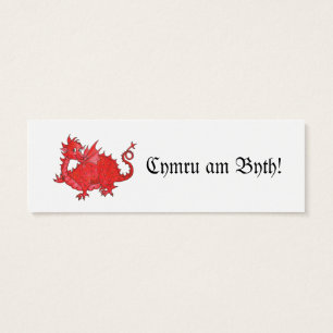 Customizable Cute Welsh Red Dragon Bookmark