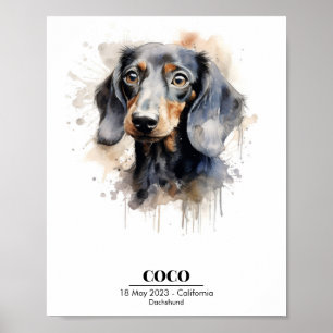 Customizable Dachshund Dog Poster