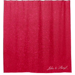 Customizable Deep Red Abstract Texture  Shower Curtain
