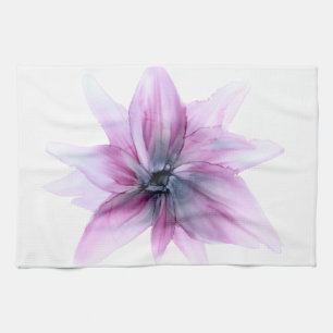 Customizable! designer dahlia--large flower- tea towel